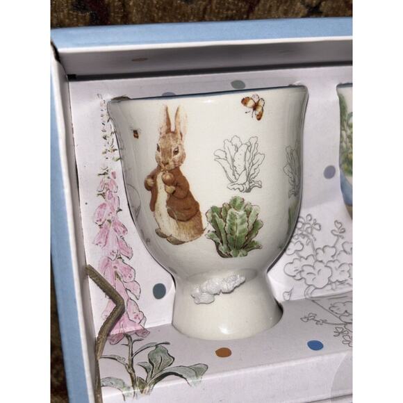 Beatrix Potter Peter Rabbit Easter Boiled Egg Holder Mini Cup Gift Set New - Picture 5 of 8